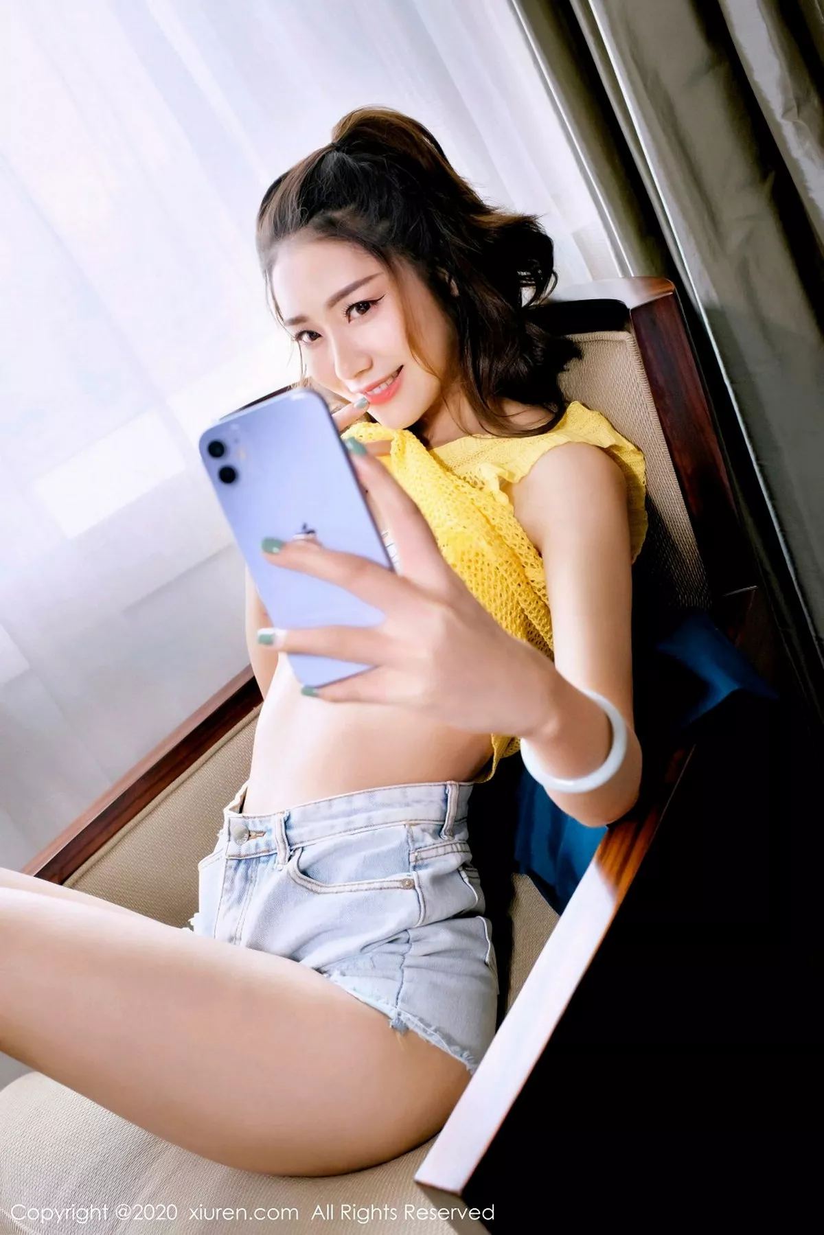 秀人集.com_[XiuRen秀人网]No.2730_嫩模方子萱私房缕空上衣脱牛仔短裤撩人姿势秀翘臀诱惑写真46P