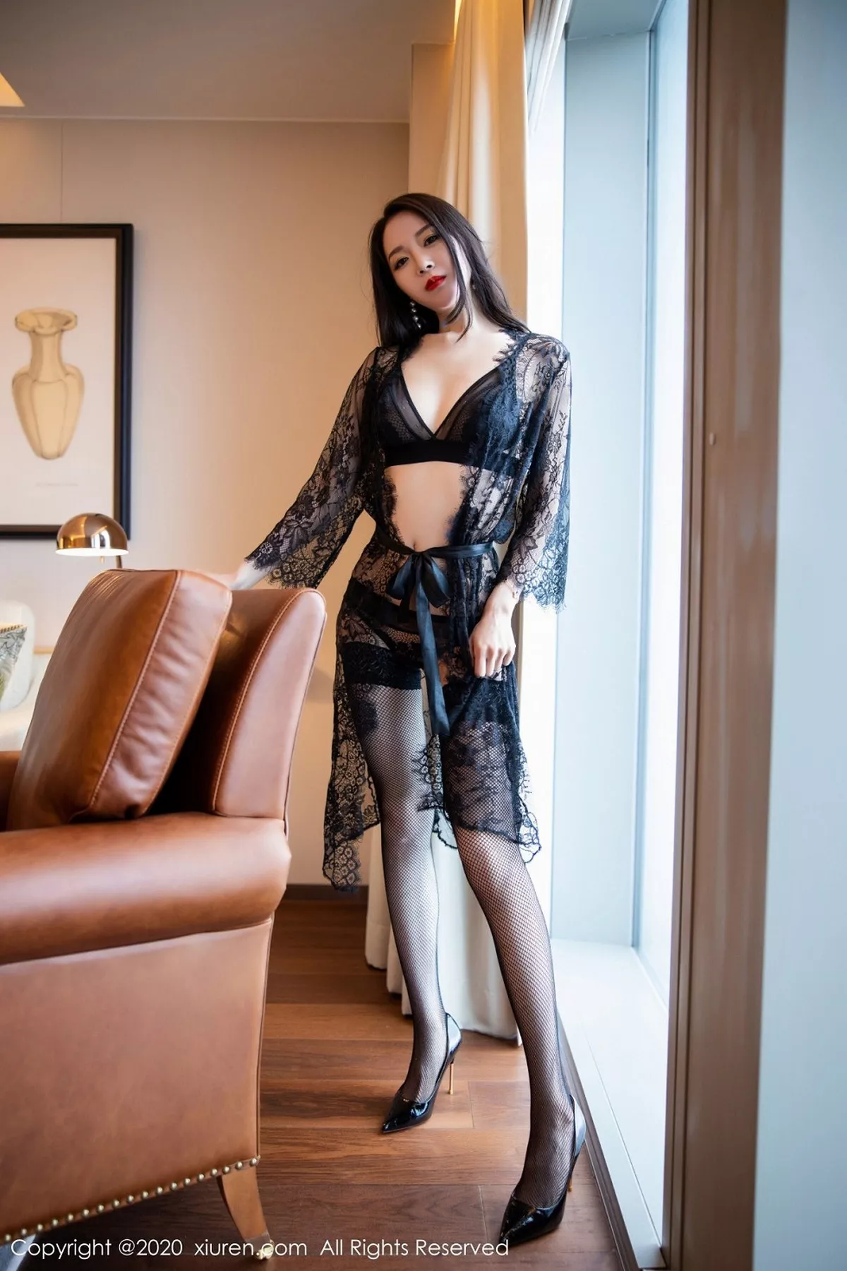 秀人集.com_[XiuRen秀人网]No.2756_嫩模梦心月心愿旅拍性感黑色内衣配黑色蕾丝网袜极致魅惑写真101P