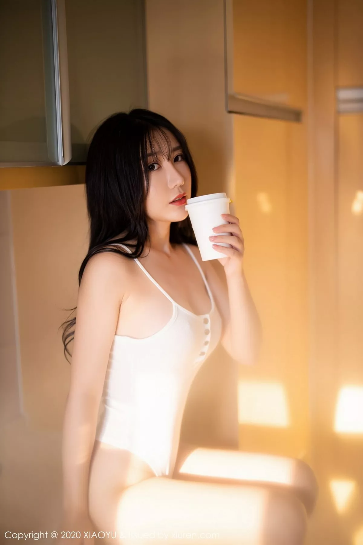 秀人集.com_[XiaoYu画语界]Vol.406_嫩模陈梦babe私房白色日系吊带秀完美身材光滑诱人写真76P