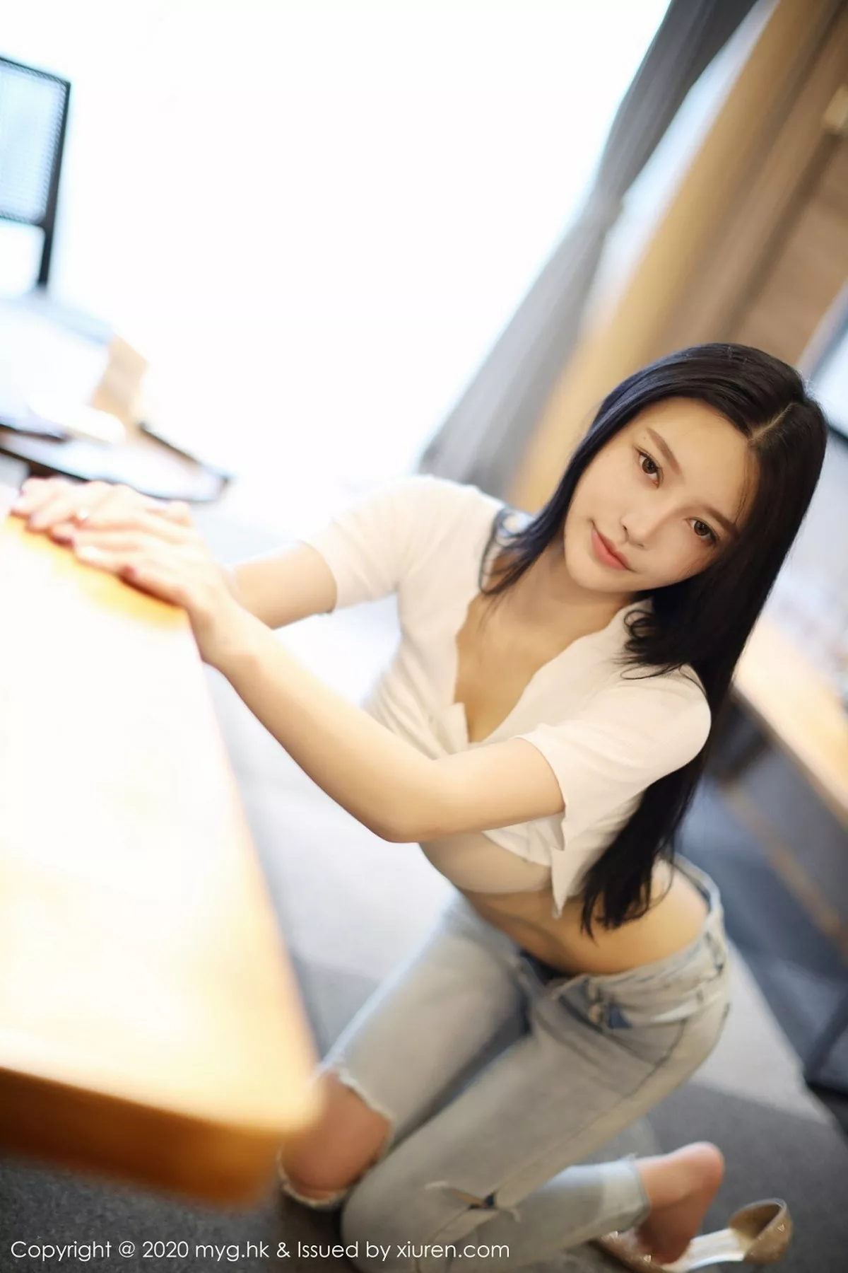 秀人集.com_[MyGirl美媛馆]Vol.459_女神唐琪儿私房破烂紧身牛仔裤半脱露翘臀撩人诱惑写真72P