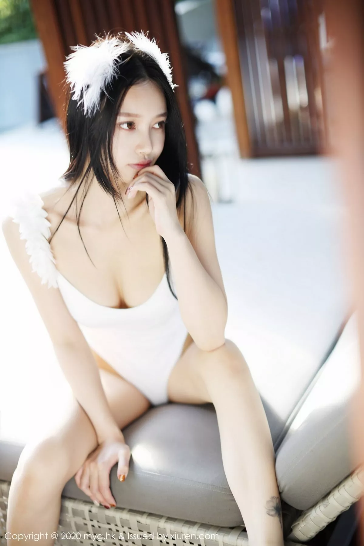 秀人集.com_[MyGirl美媛馆]Vol.463_女神唐琪儿户外白色连体泳衣秀白嫩肌肤傲人豪乳诱惑写真75P