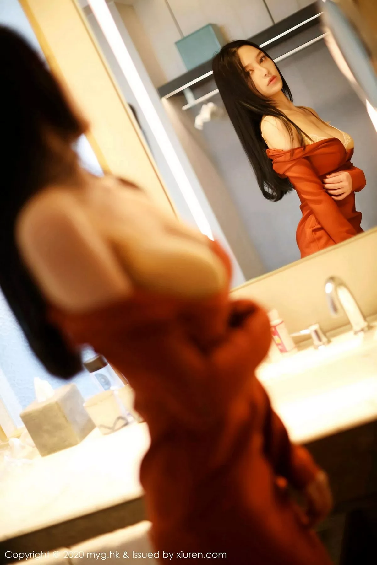 秀人集.com_[MyGirl美媛馆]Vol.466_女神唐琪儿私房脱猩红连身裙露性感内衣蕾丝吊袜诱惑写真45P