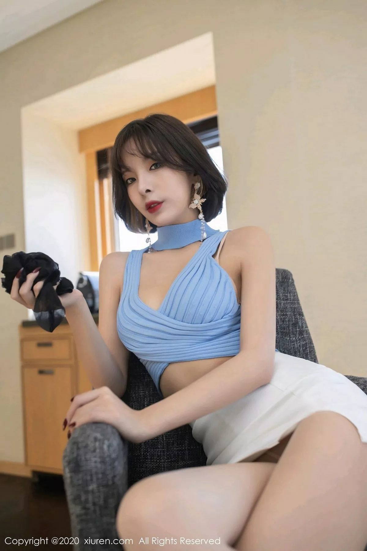 秀人集.com_[XiuRen秀人网]No.2876_嫩模陈小喵合租室友主题床上性感内衣配无内肉丝裤袜诱惑写真76P