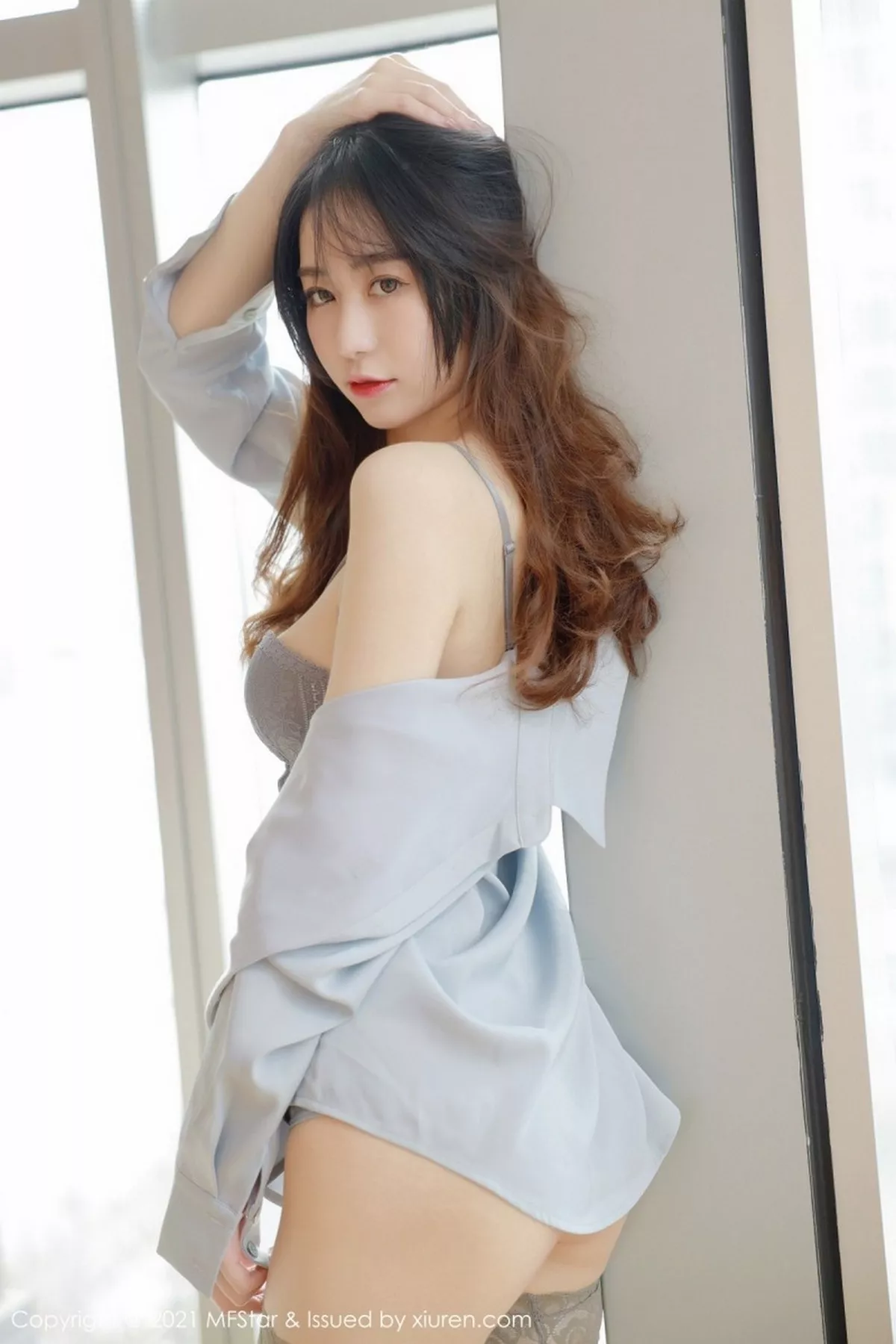 秀人集.com_[MFStar模范学院]Vol.457_嫩模水水er私房脱白衬衫露紧身内衣蕾丝吊袜极致魅惑写真51P
