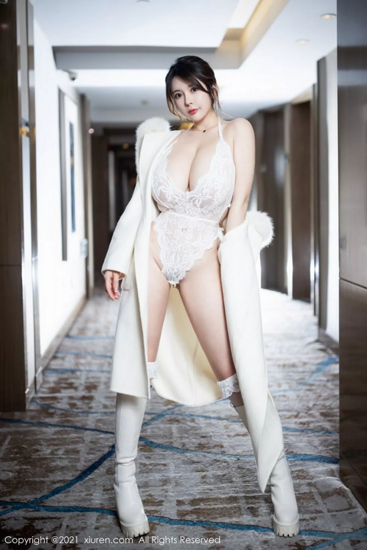 秀人集.com_[XiuRen秀人网]No.3121_嫩模奶油妹妹精致镂空情趣内衣配蕾丝袜秀童颜巨乳极致诱惑写真45P