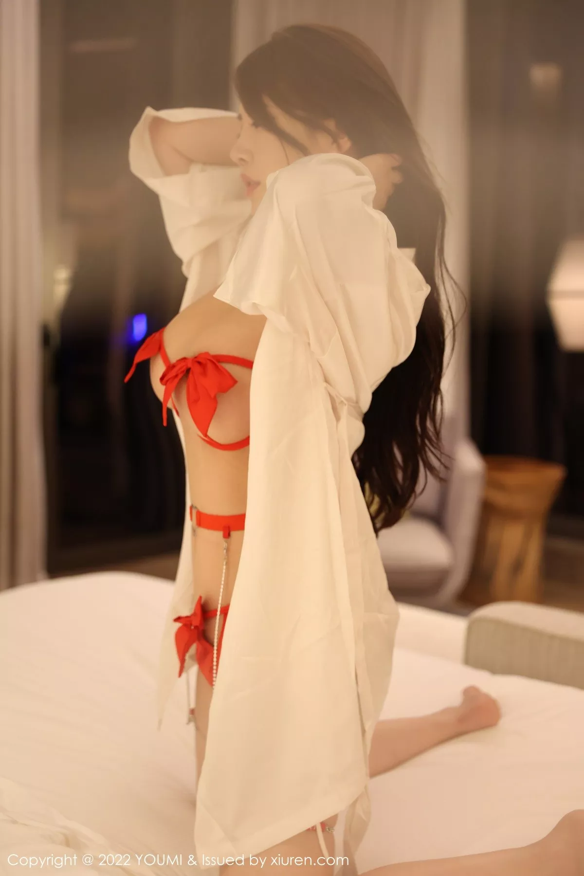 秀人集.com_[YouMi尤蜜荟]Vol.824_模特小海臀Rena海南旅拍性感红色情趣内衣秀豪乳翘臀诱惑写真53P