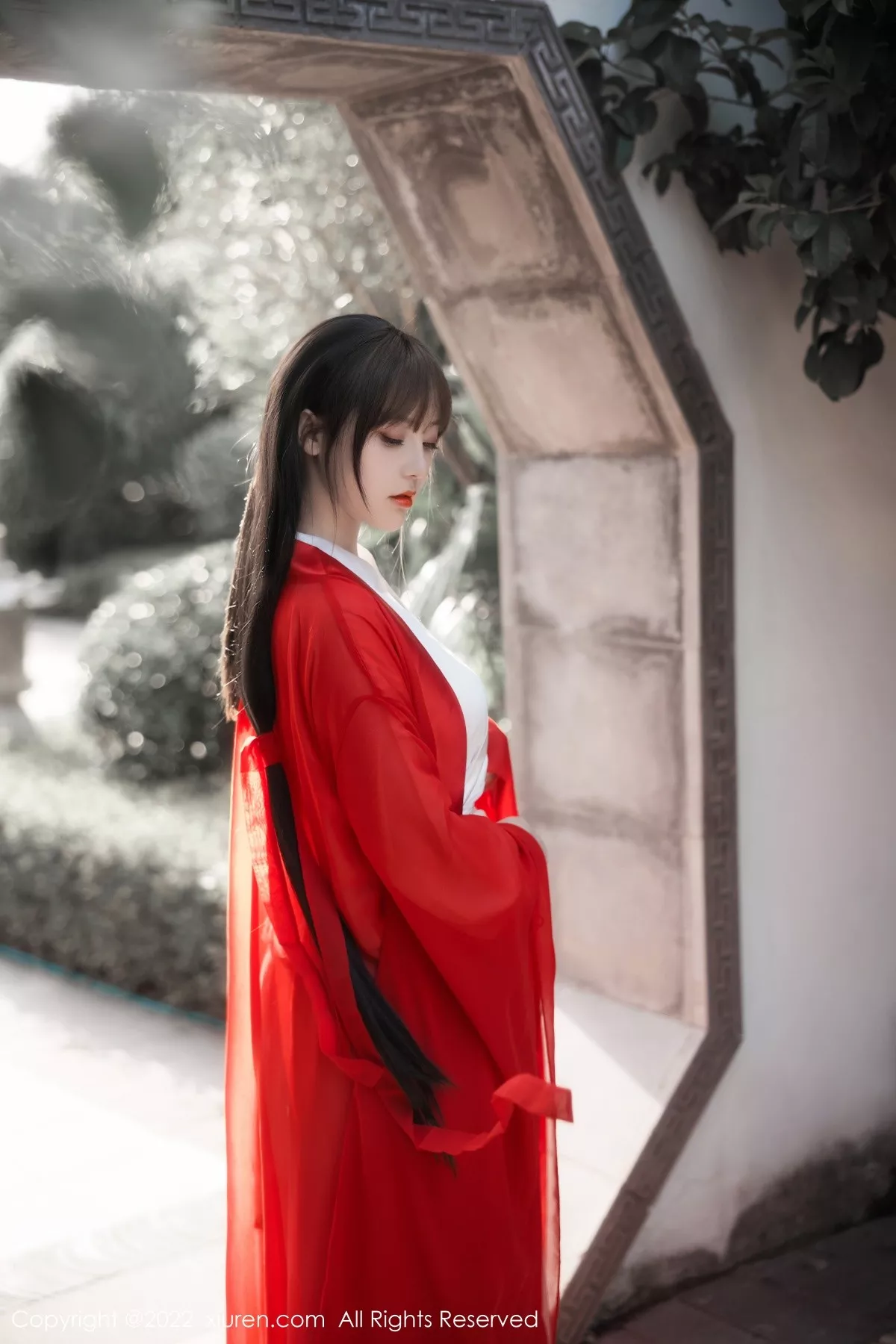 秀人集.com_[XiuRen秀人网]No.5414_模特豆瓣酱性感红色唐韵古装服饰半脱露傲人豪乳惹火诱惑写真80P