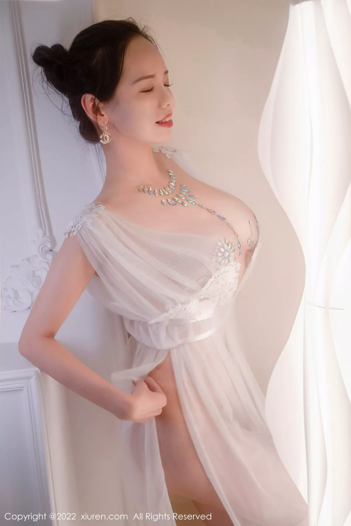 秀人集.com_[XiuRen秀人网]No.5434_模特大美妞儿私房透视薄纱露情趣镶钻服饰秀火辣身材诱惑写真62P