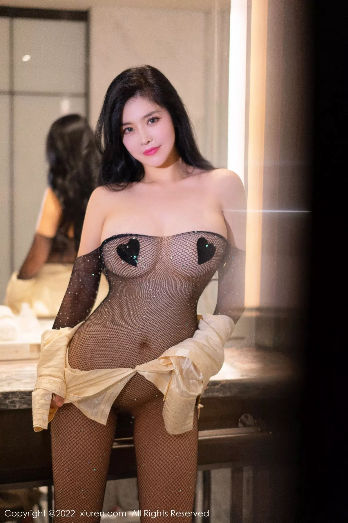 秀人集.com_[XiuRen秀人网]No.5458_女神刘钰儿私房性感黑色网纱连衣服饰透视秀丰满身材诱惑写真73P