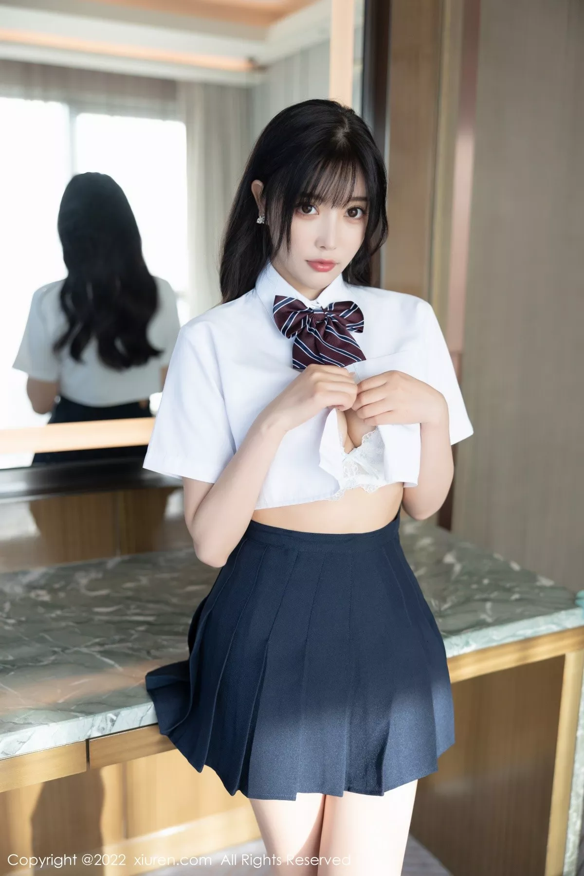 秀人集.com_[XiuRen秀人网]No.5338_女神杨晨晨Yome清爽学妹制服露蕾丝内衣秀完美身材诱惑写真82P