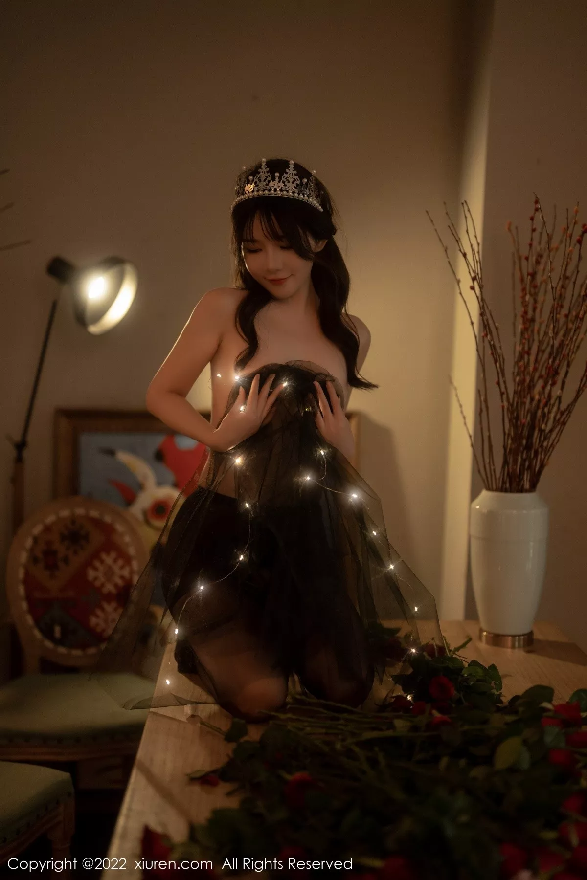 秀人集.com_[XiuRen秀人网]No.5552_模特婠婠么私房性感黑色露肩连衣裙配超薄黑丝秀曼妙身材写真74P