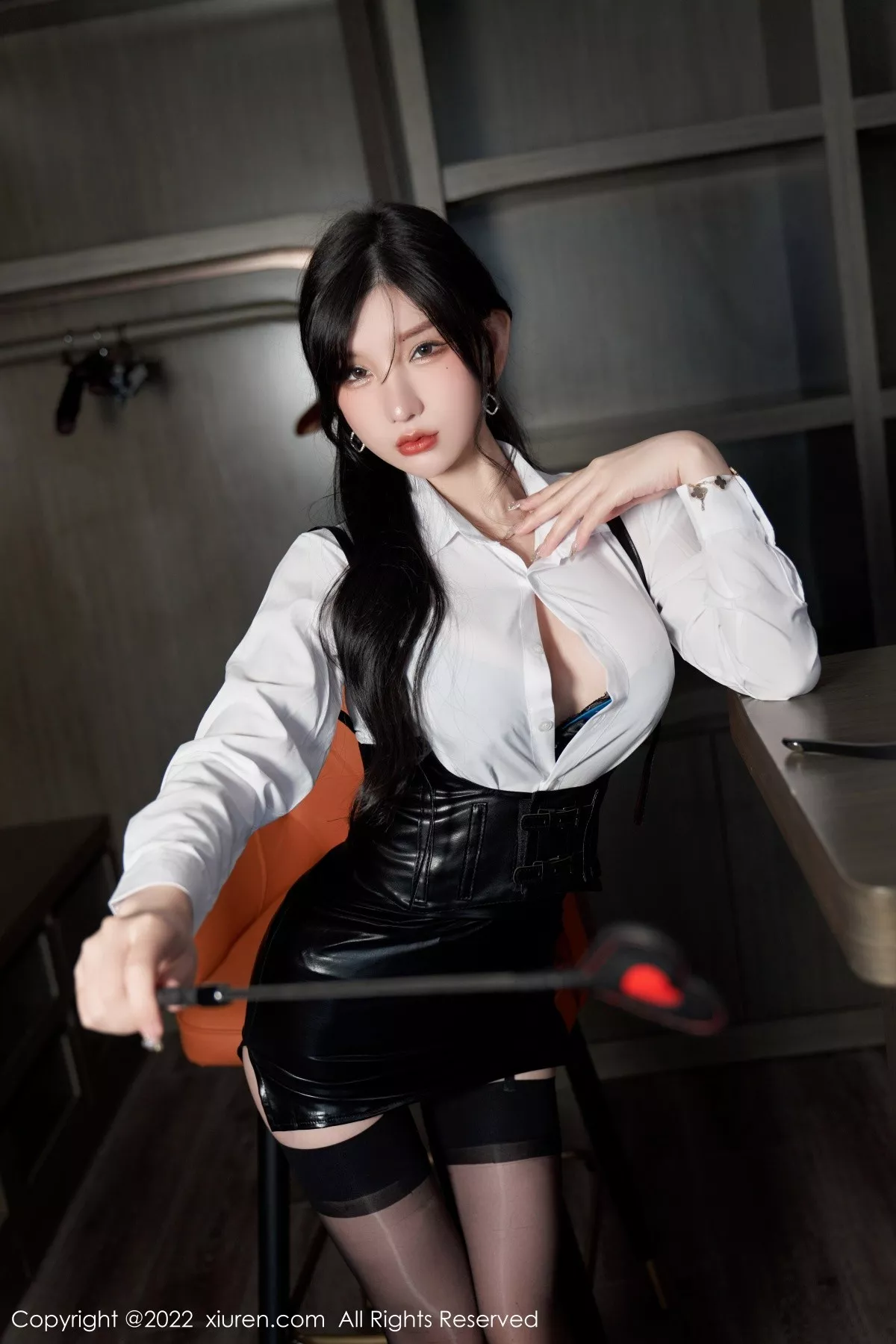 秀人集.com_[XiuRen秀人网]No.5602_女神周于希Sally性感白T配黑皮短裙露黑色蕾丝内衣完美诱惑写真90P