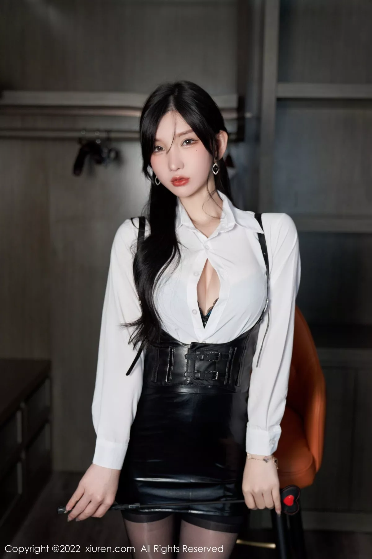 秀人集.com_[XiuRen秀人网]No.5602_女神周于希Sally性感白T配黑皮短裙露黑色蕾丝内衣完美诱惑写真90P