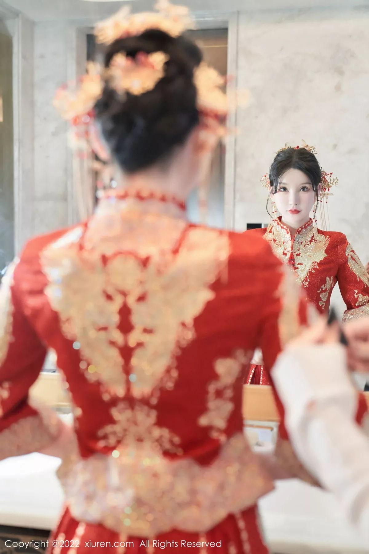 秀人集.com_[XiuRen秀人网]No.5675_女神周于希Sally私房脱新娘装露红色蕾丝内衣超薄肉丝诱惑写真80P