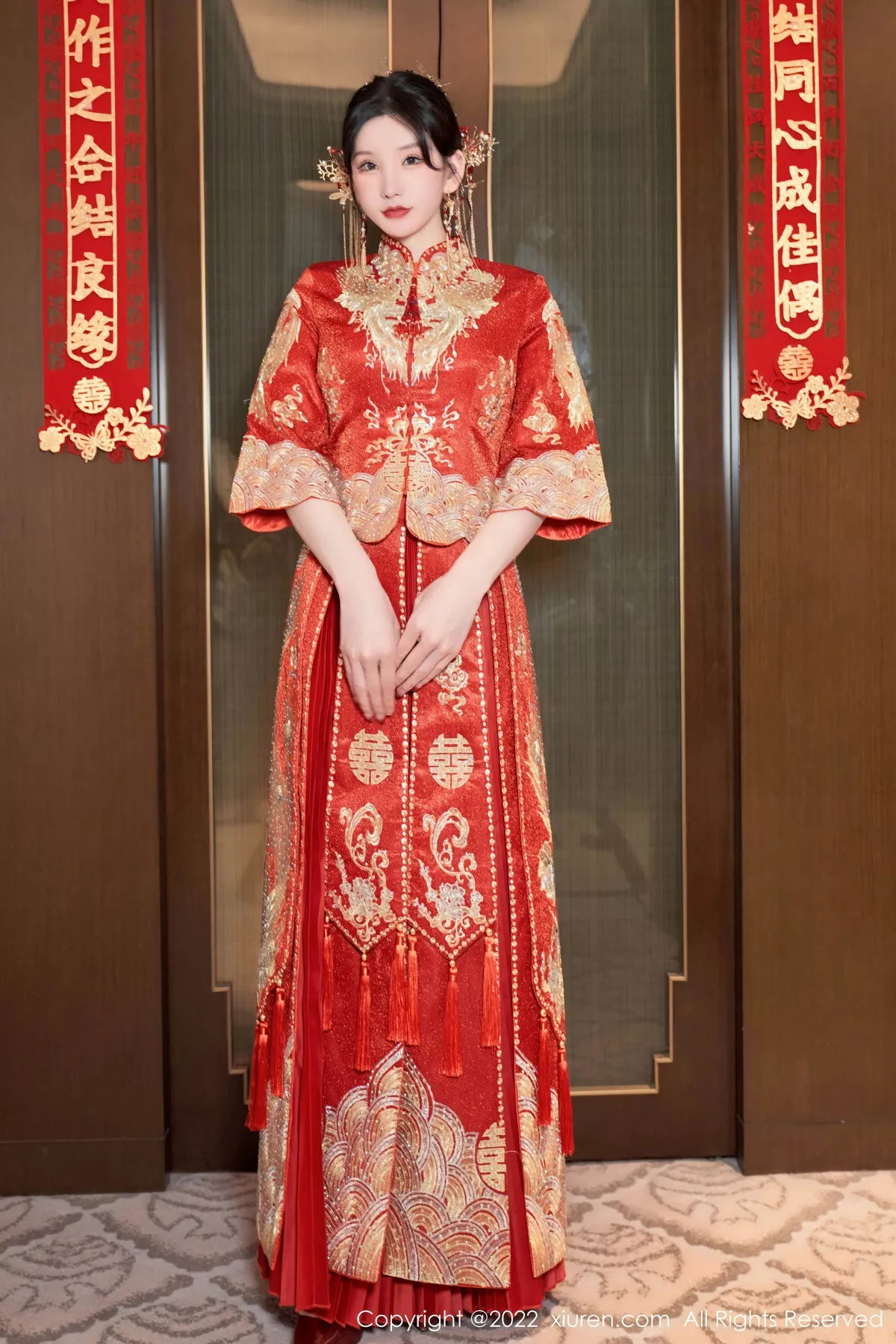 秀人集.com_[XiuRen秀人网]No.5675_女神周于希Sally私房脱新娘装露红色蕾丝内衣超薄肉丝诱惑写真80P