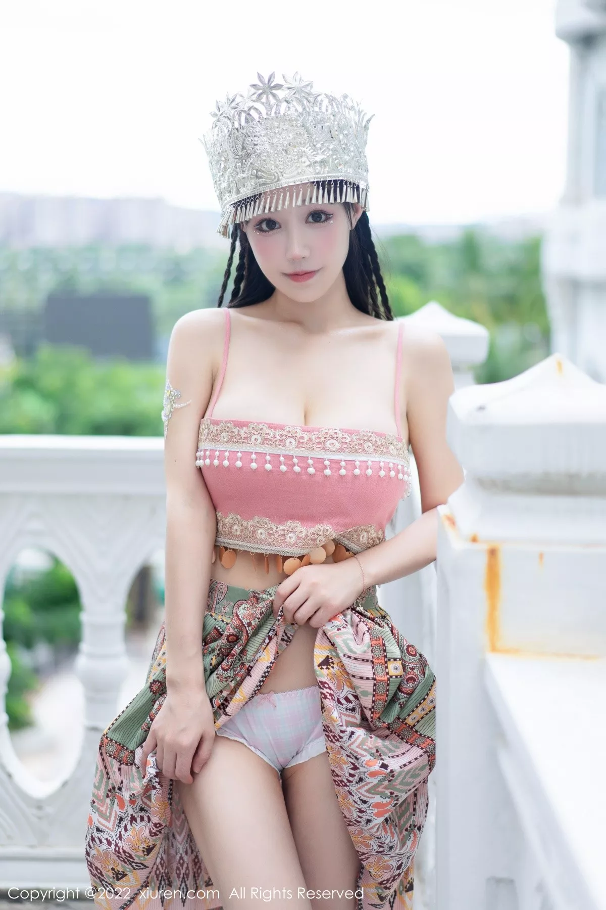 秀人集.com_[XiuRen秀人网]No.5615_女神朱可儿Flora民族服饰装扮性感粉色吊带露傲人豪乳诱惑写真70P