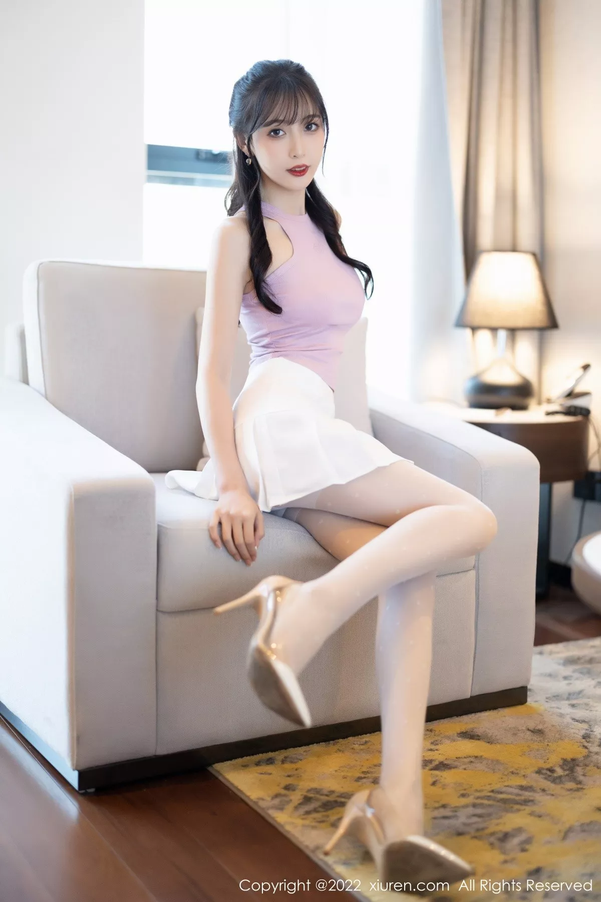 秀人集.com_[XiuRen秀人网]No.5622_模特林星阑性感淡紫真空上衣配白短裙秀曼妙身姿迷人诱惑写真82P