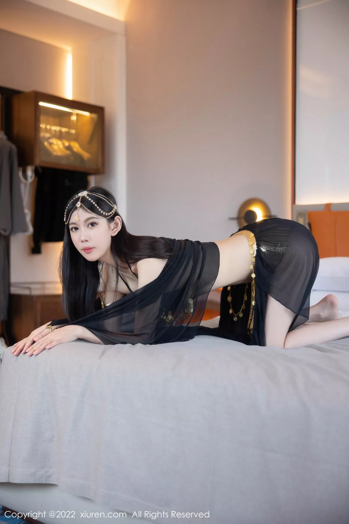 秀人集.com_[XiuRen秀人网]No.5849_模特李雅柔西域风情主题黑色薄纱遮面露性感内衣迷人诱惑写真65P