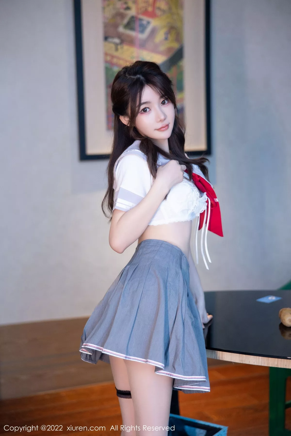 秀人集.com_[XiuRen秀人网]No.5996_模特婠婠么私房脱性感制服露白色内衣配超薄肉丝迷人诱惑写真77P