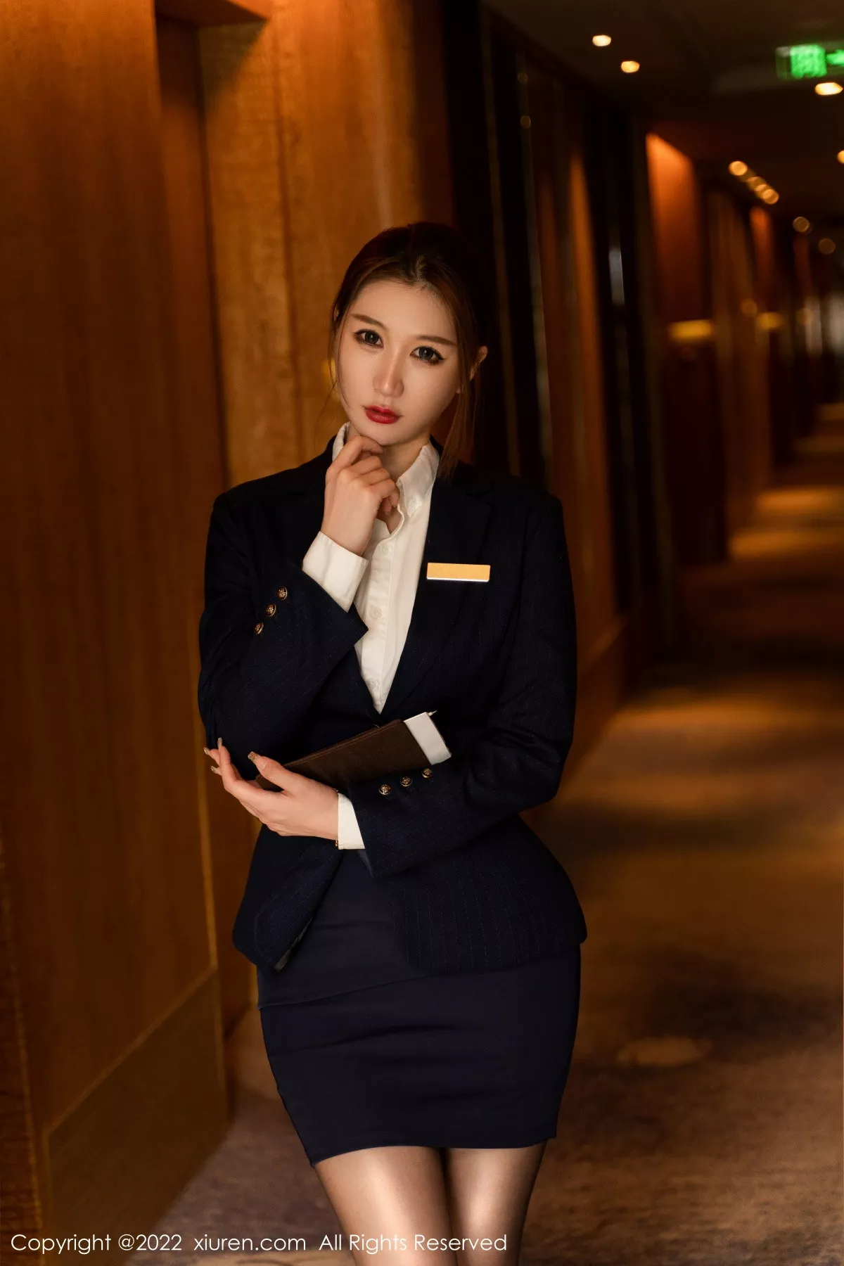 秀人集.com_[XiuRen秀人网]No.5918_模特顾乔楠Cora脱蓝色制服露性感内衣配超薄无内黑丝诱惑写真72P