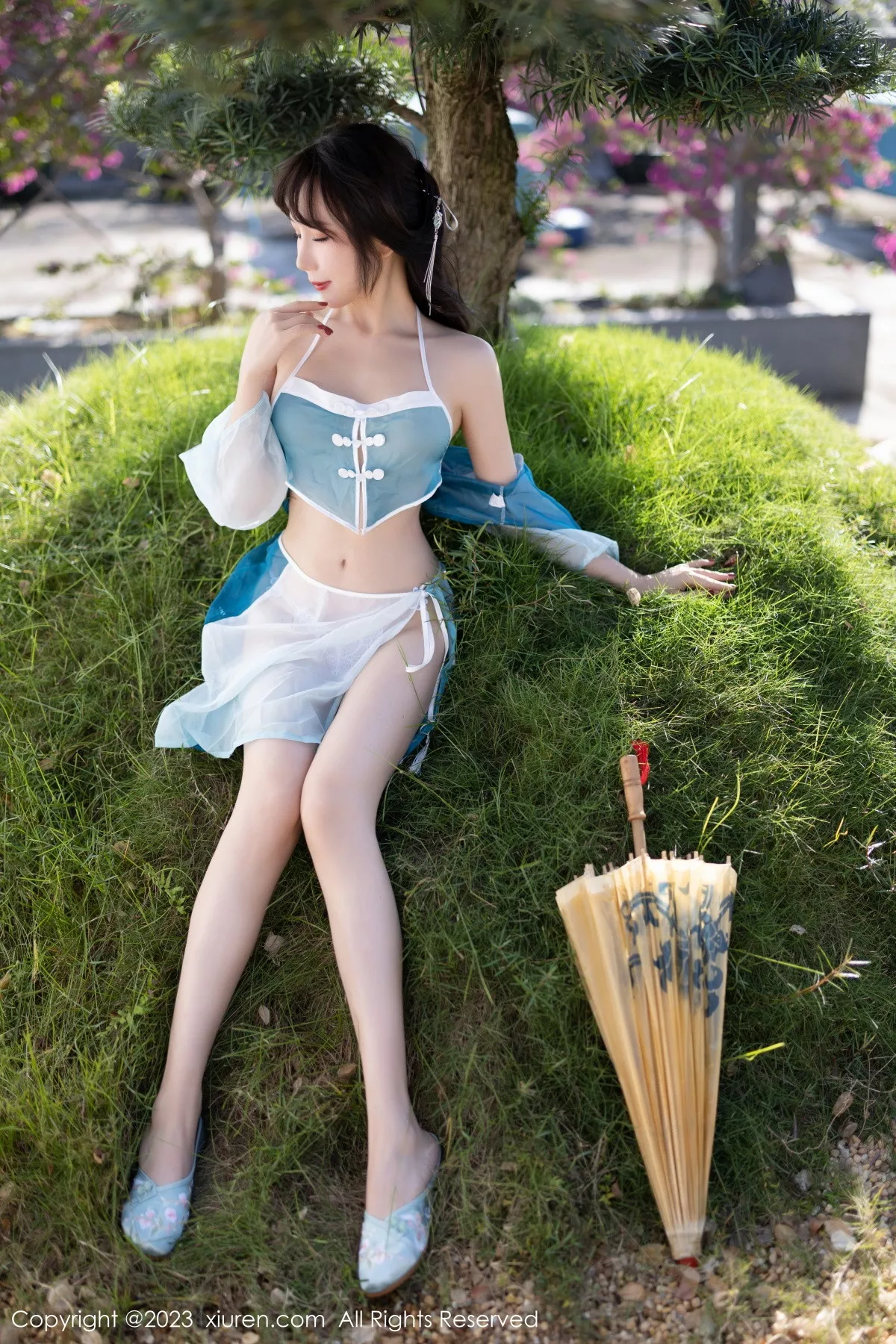 秀人集.com_[XiuRen秀人网]No.6076_模特波巧酱海南岛旅拍性感蓝色轻透薄纱服秀曼妙身姿诱惑写真81P