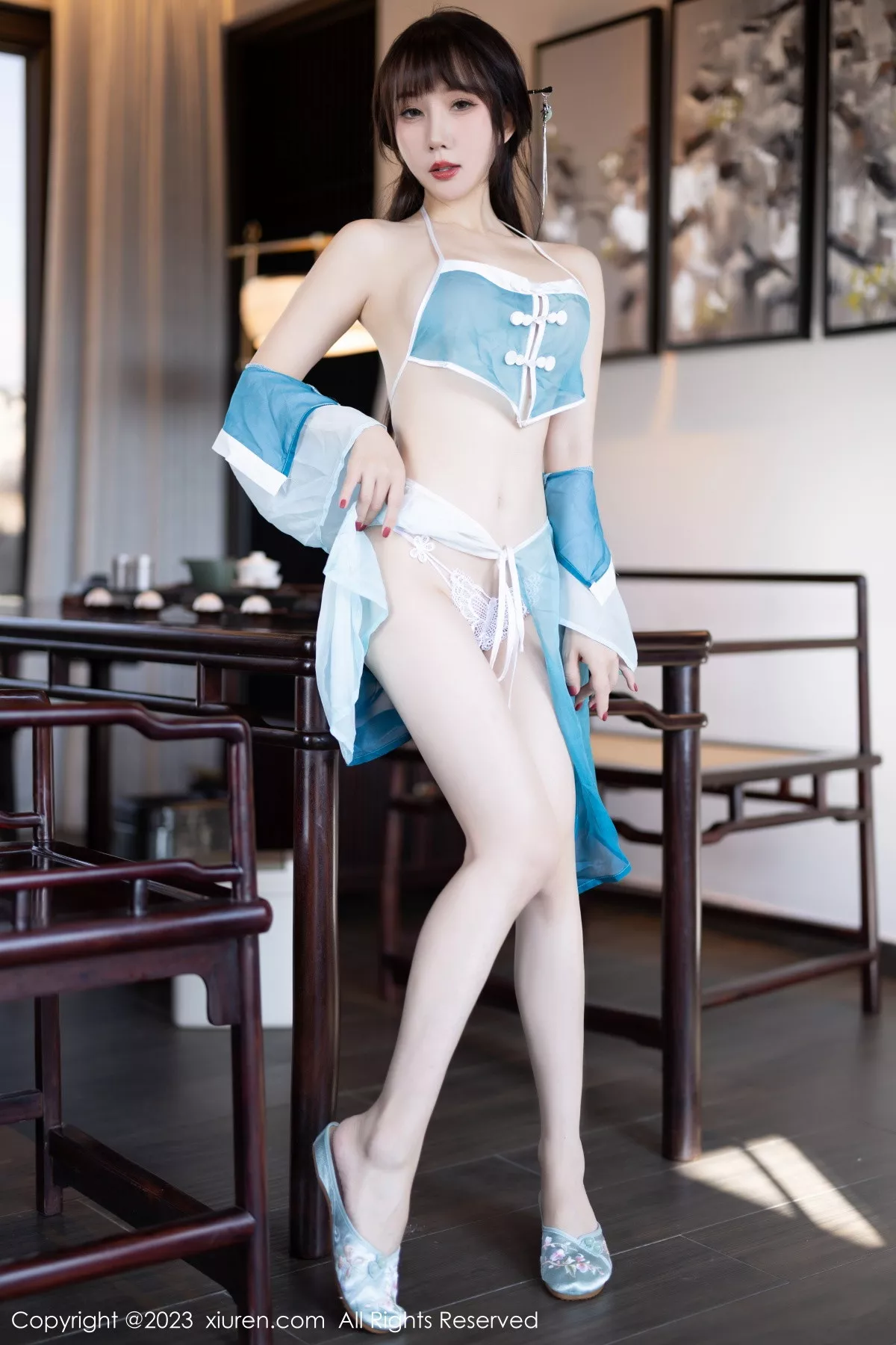 秀人集.com_[XiuRen秀人网]No.6076_模特波巧酱海南岛旅拍性感蓝色轻透薄纱服秀曼妙身姿诱惑写真81P