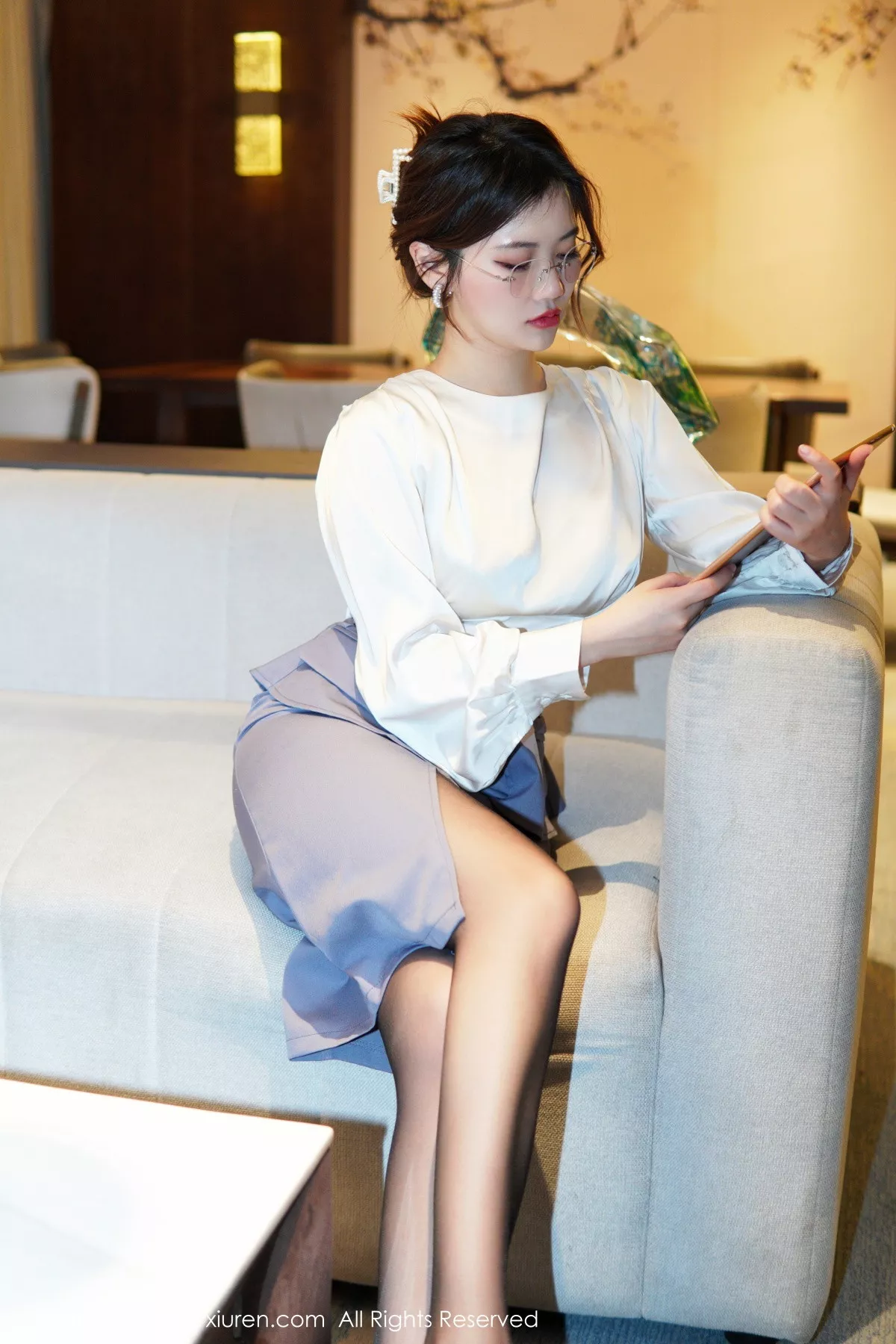 秀人集.com_[XiuRen秀人网]No.6028_模特奈奈子醉酒女教师主题半脱露绿灰色蕾丝内衣撩人诱惑写真79P