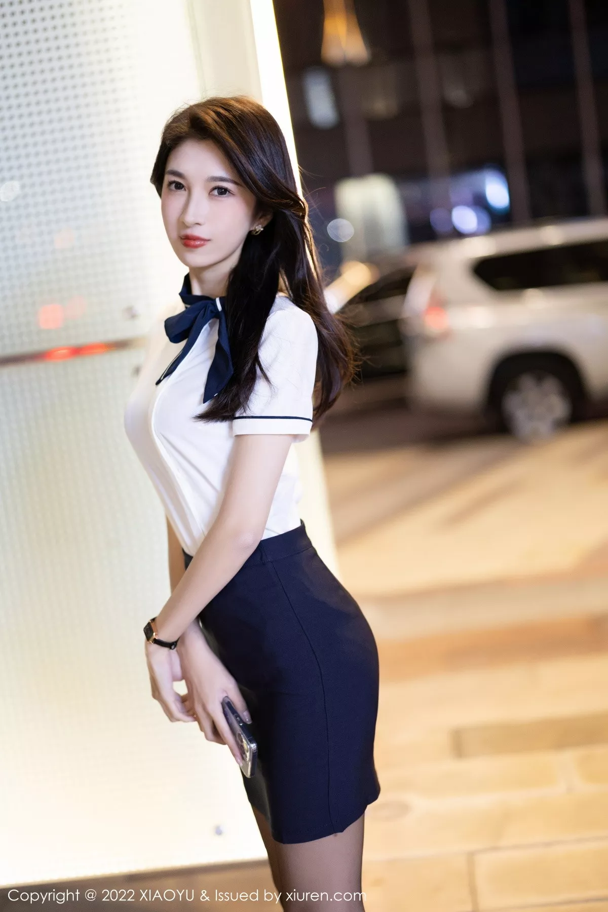 秀人集.com_[XiaoYu画语界]Vol.934_模特林乐一白色上衣配短裙半脱露蕾丝内衣配黑丝裤袜诱惑写真87P