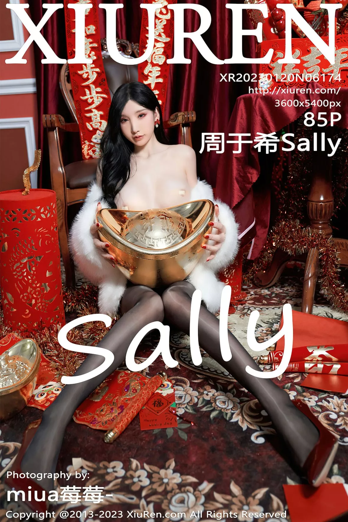 秀人集.com_[XiuRen秀人网]No.6174_女神周于希Sally新春主题低胸服饰配超薄黑丝秀完美身材诱惑写真85P