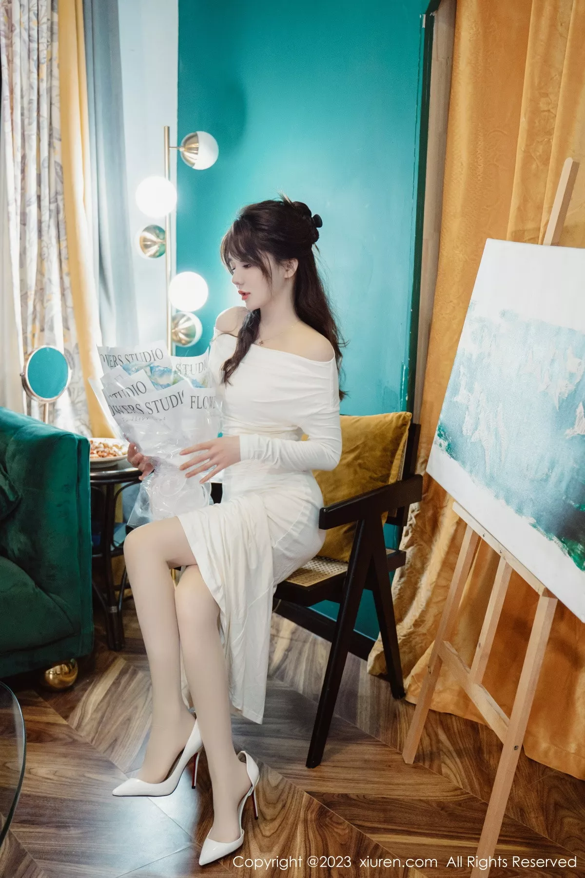 秀人集.com_[XiuRen秀人网]No.6182_模特婠婠么脱白色连衣长裙露蕾丝内衣配开档白丝迷人诱惑写真79P