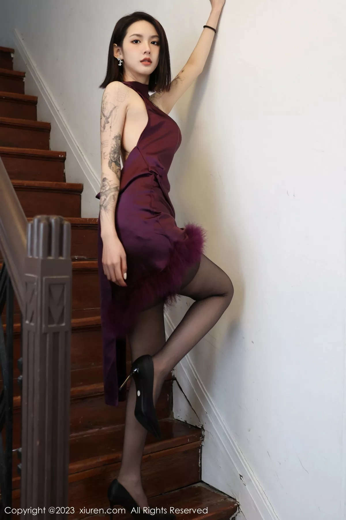 秀人集.com_[XiuRen秀人网]No.6280_模特乔一一性感紫色连衣裙配超薄黑丝秀曼妙身姿迷人诱惑写真71P