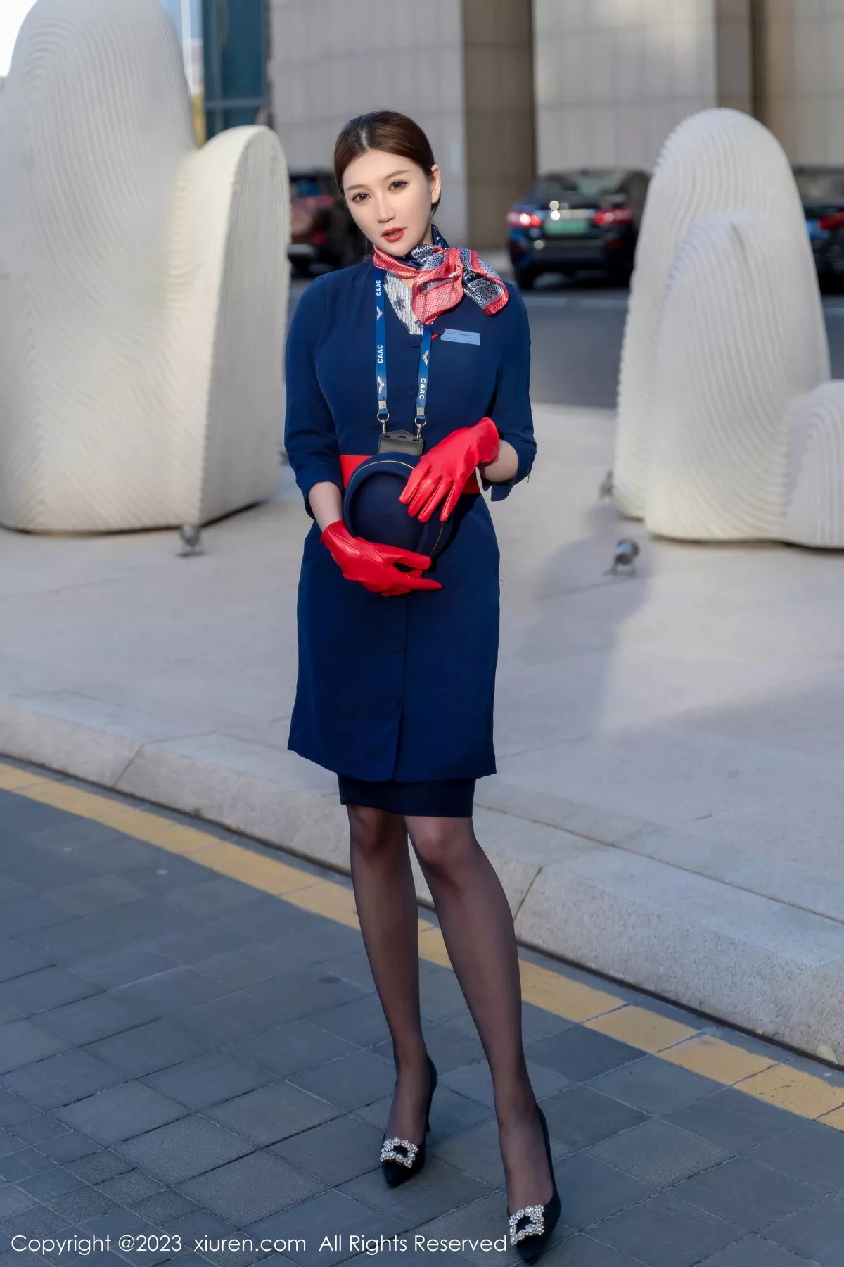 秀人集.com_[XiuRen秀人网]No.6288_模特顾乔楠Cora脱性感空姐制服露黑色内衣配超薄黑丝诱惑写真66P