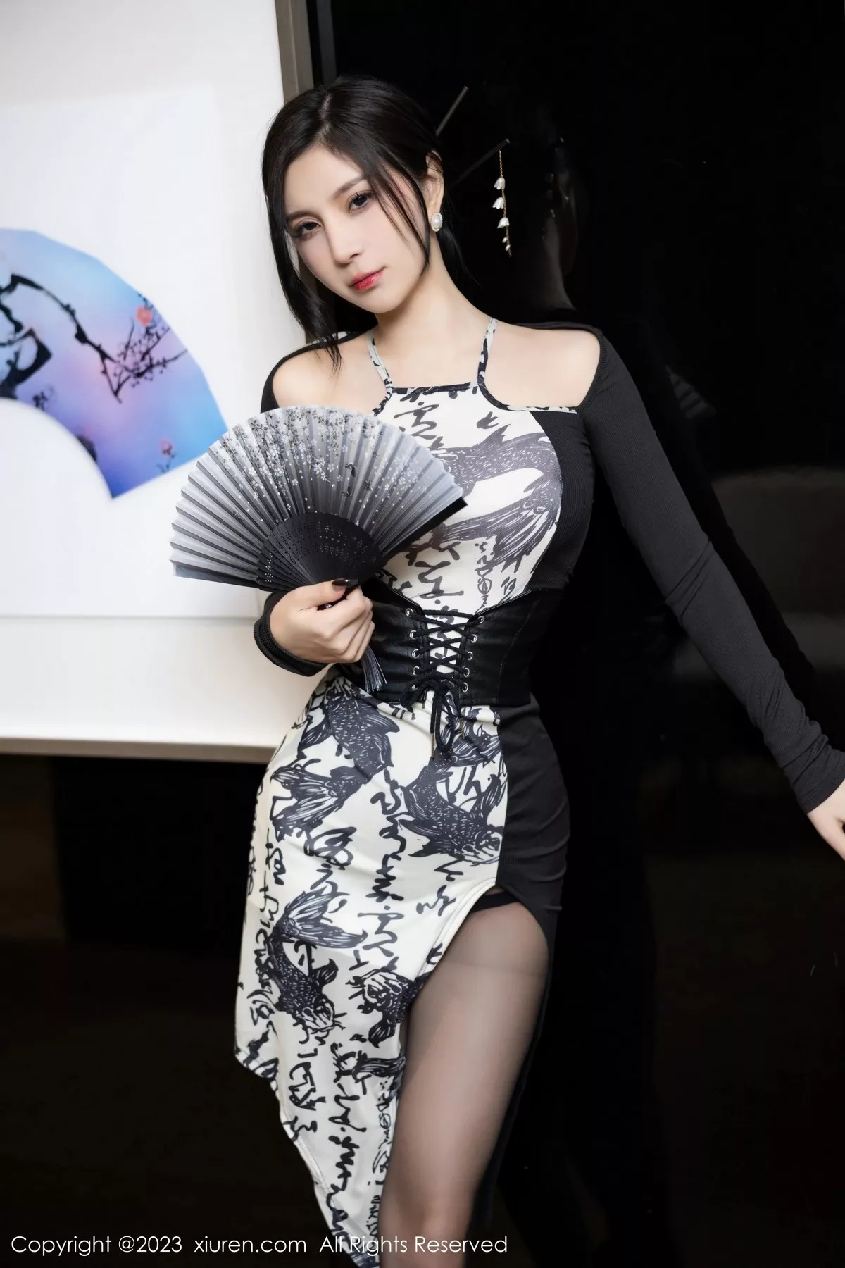 秀人集.com_[XiuRen秀人网]No.6406_模特小蛮妖Yummy脱性感连衣裙露黑色内衣配超薄黑丝魅惑写真83P