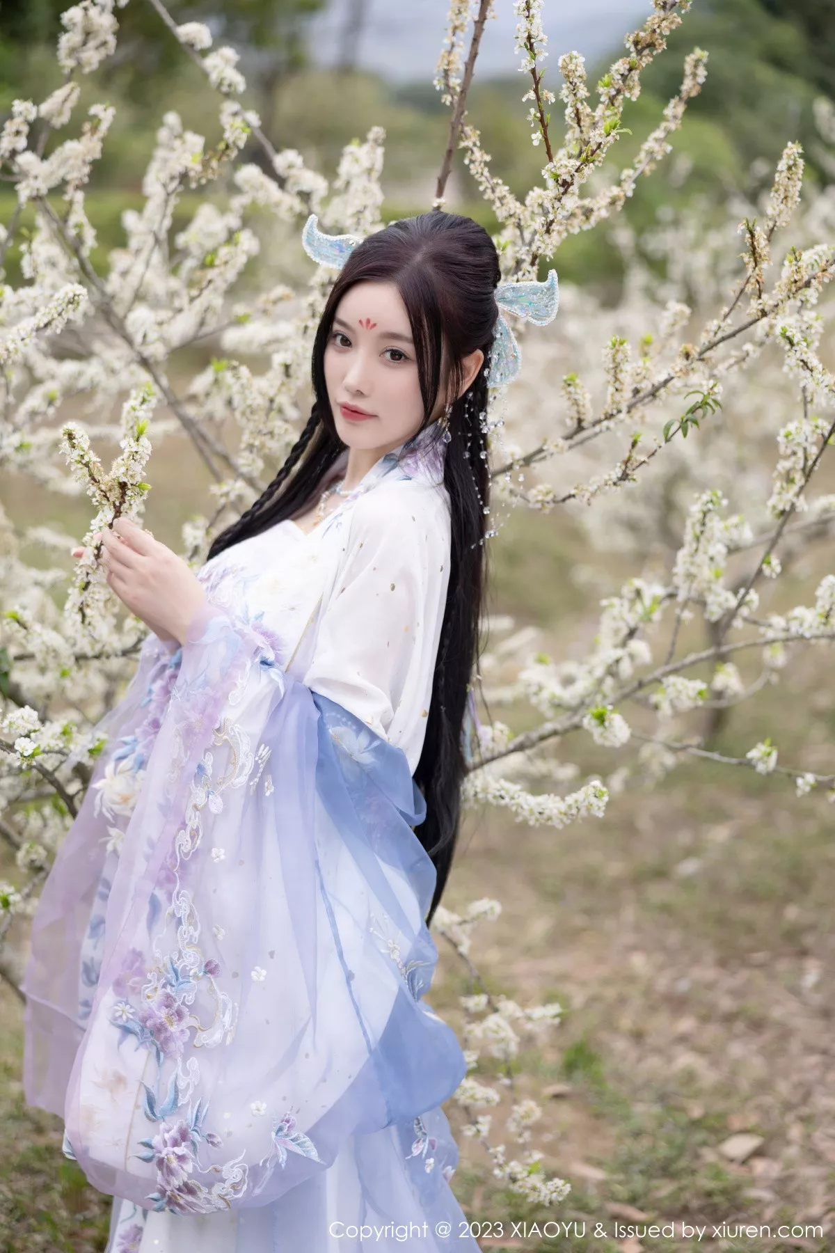 秀人集.com_[XiaoYu画语界]Vol.970_女神杨晨晨Yome脱淡蓝紫色古装服露白色蕾丝内衣完美诱惑写真91P