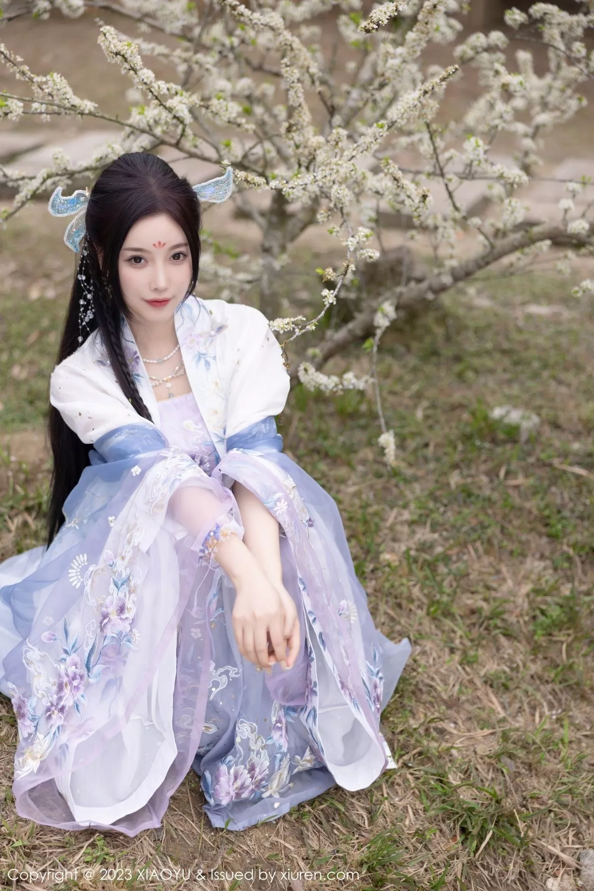 秀人集.com_[XiaoYu画语界]Vol.970_女神杨晨晨Yome脱淡蓝紫色古装服露白色蕾丝内衣完美诱惑写真91P