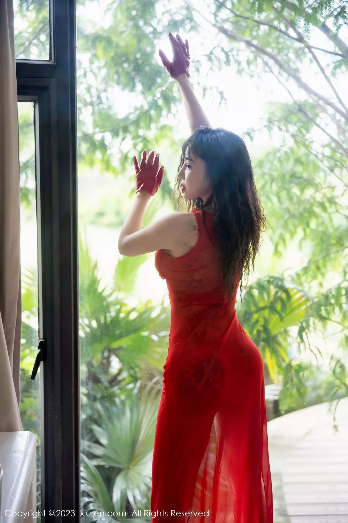 秀人集.com_[XiuRen秀人网]No.6301_模特文静儿私房性感红色轻透服饰紧身秀豪乳翘臀惹火诱惑写真62P