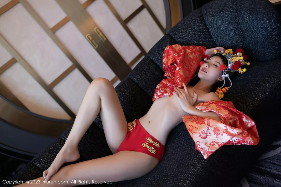秀人集.com_[XiuRen秀人网]No.6308_模特就是阿朱啊喜庆花嫁主题私房半脱露曼妙绝美身姿诱惑写真81P