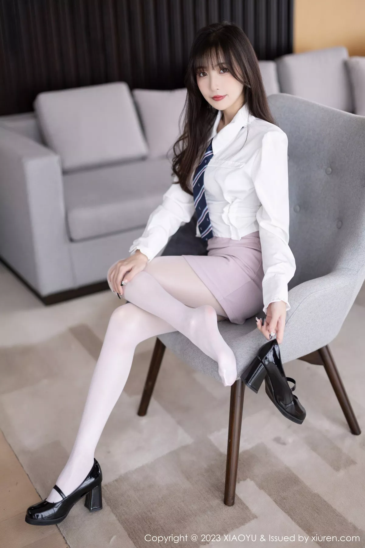 秀人集.com_[XiaoYu画语界]Vol.996_模特林星阑性感粉色情趣护士服配蕾丝吊袜秀惹火身材诱惑写真87P