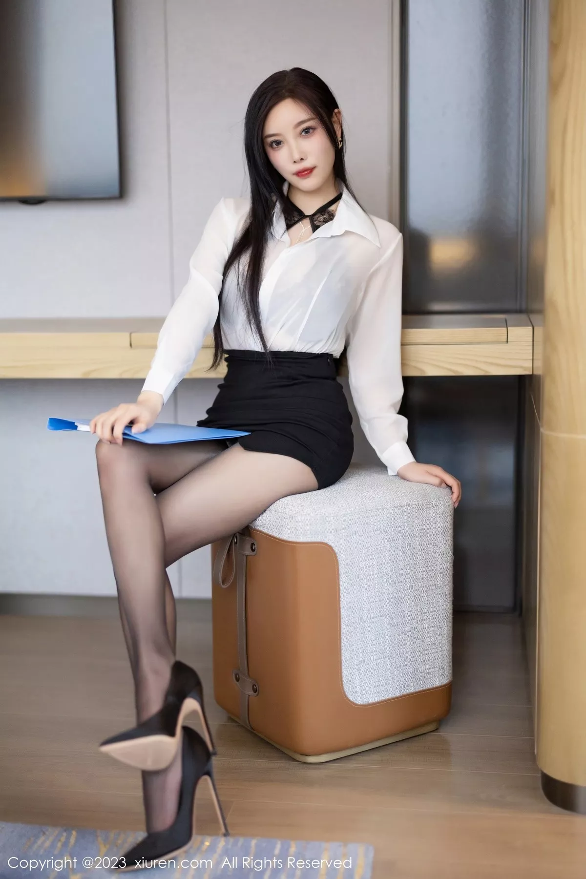 秀人集.com_[XiuRen秀人网]No.6511_女神杨晨晨Yome性感白T配黑短裙露黑色蕾丝内衣完美诱惑写真90P