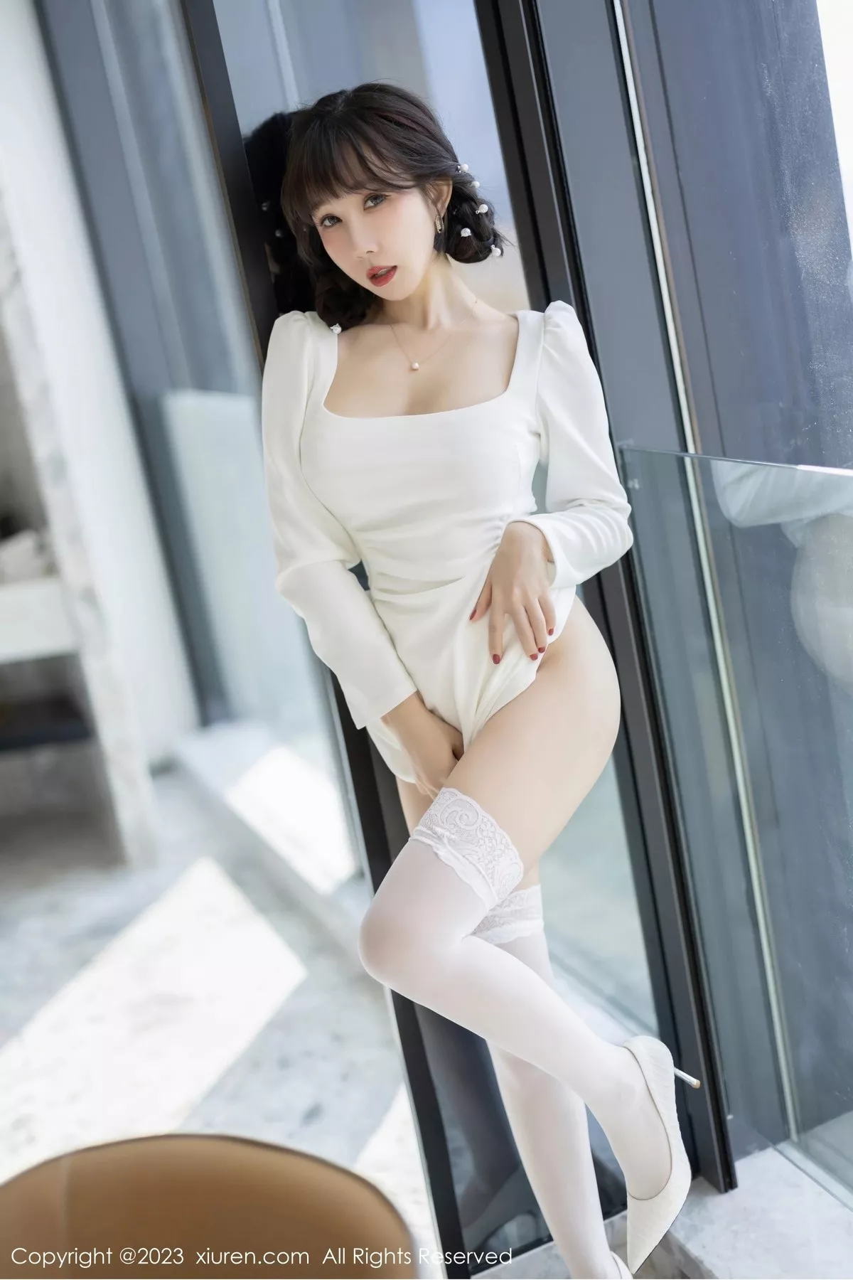 秀人集.com_[XiuRen秀人网]No.6528_模特波巧酱私房露白色蕾丝内衣配白丝吊袜秀惹火身材诱惑写真71P