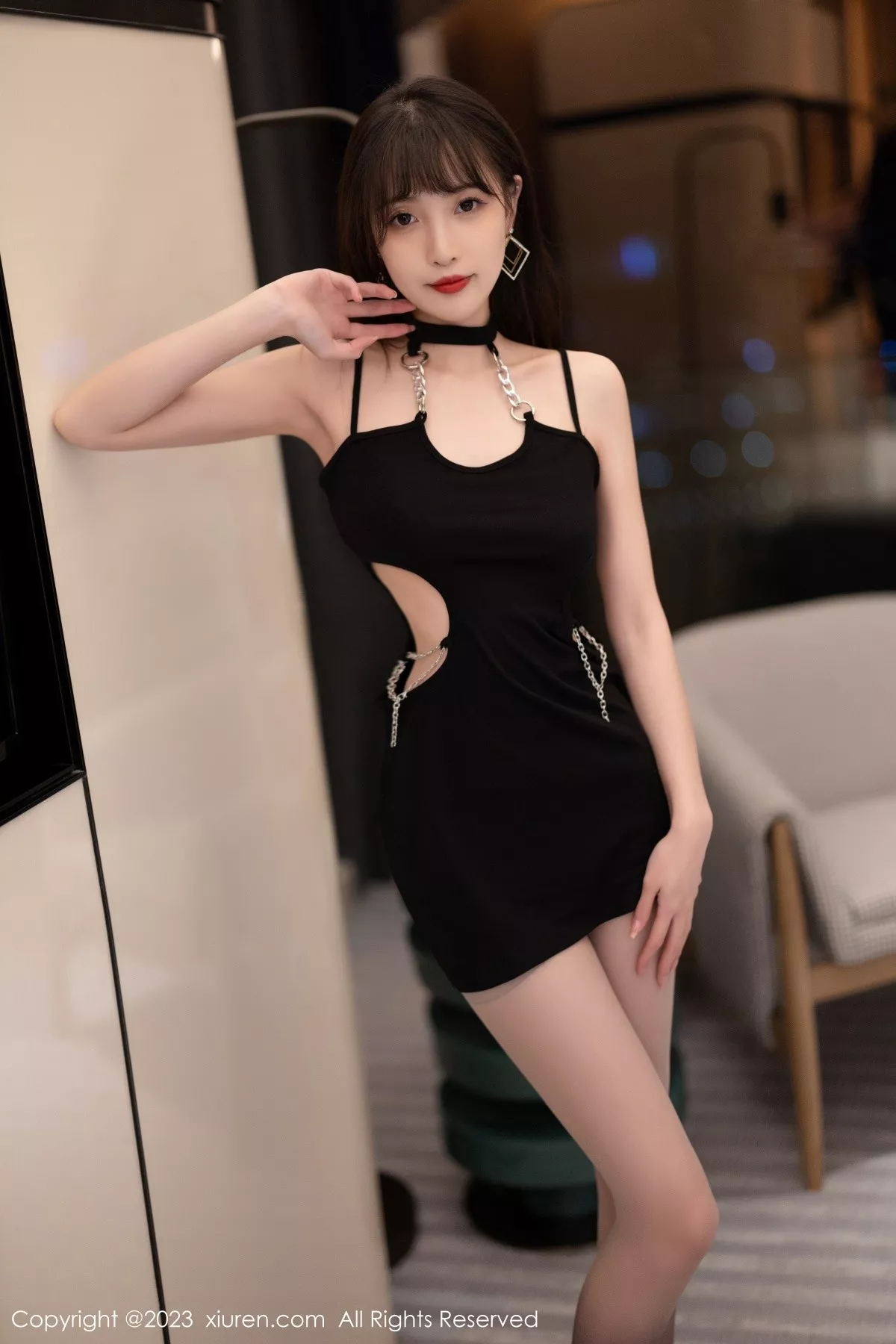 秀人集.com_[XiuRen秀人网]No.6565_模特林星阑性感黑色连身短裙配渐变色灰丝秀曼妙身姿诱惑写真81P