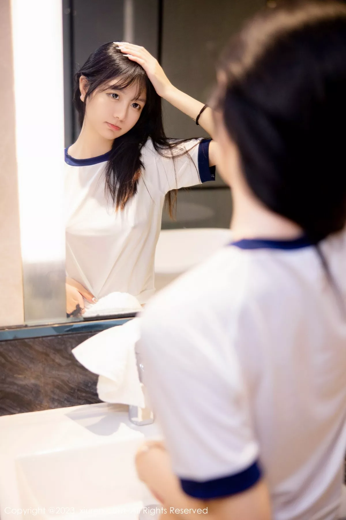 秀人集.com_[XiuRen秀人网]No.6447_模特谢小蒽私房浴室性感白色水手服秀苗条身材迷人诱惑写真87P