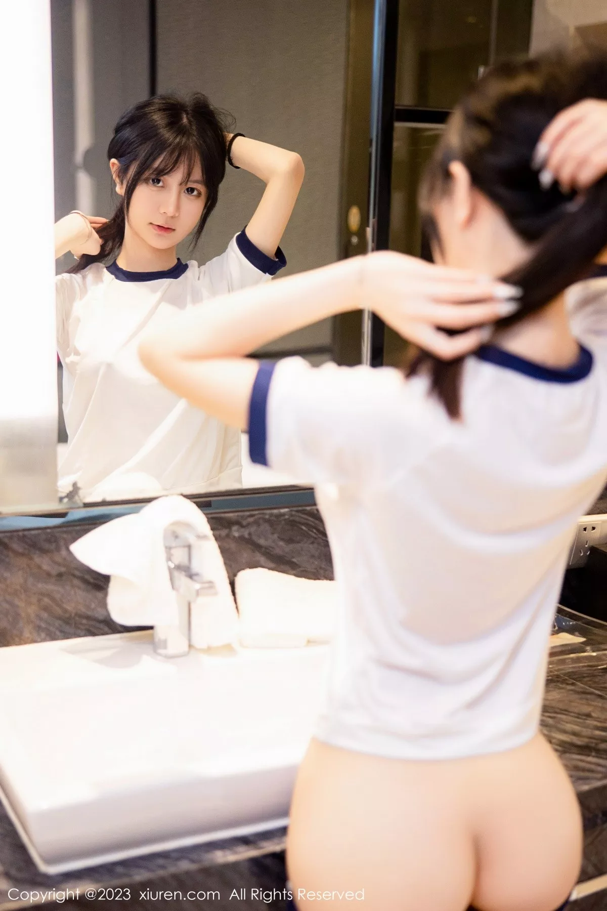 秀人集.com_[XiuRen秀人网]No.6447_模特谢小蒽私房浴室性感白色水手服秀苗条身材迷人诱惑写真87P