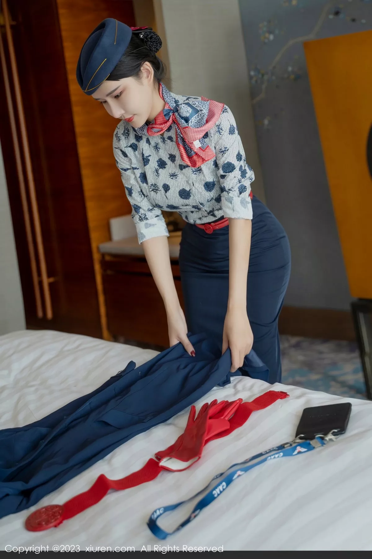 秀人集.com_[XiuRen秀人网]No.6445_模特夏沫沫tifa性感空间制服露黑色内衣配超薄肉丝迷人诱惑写真70P