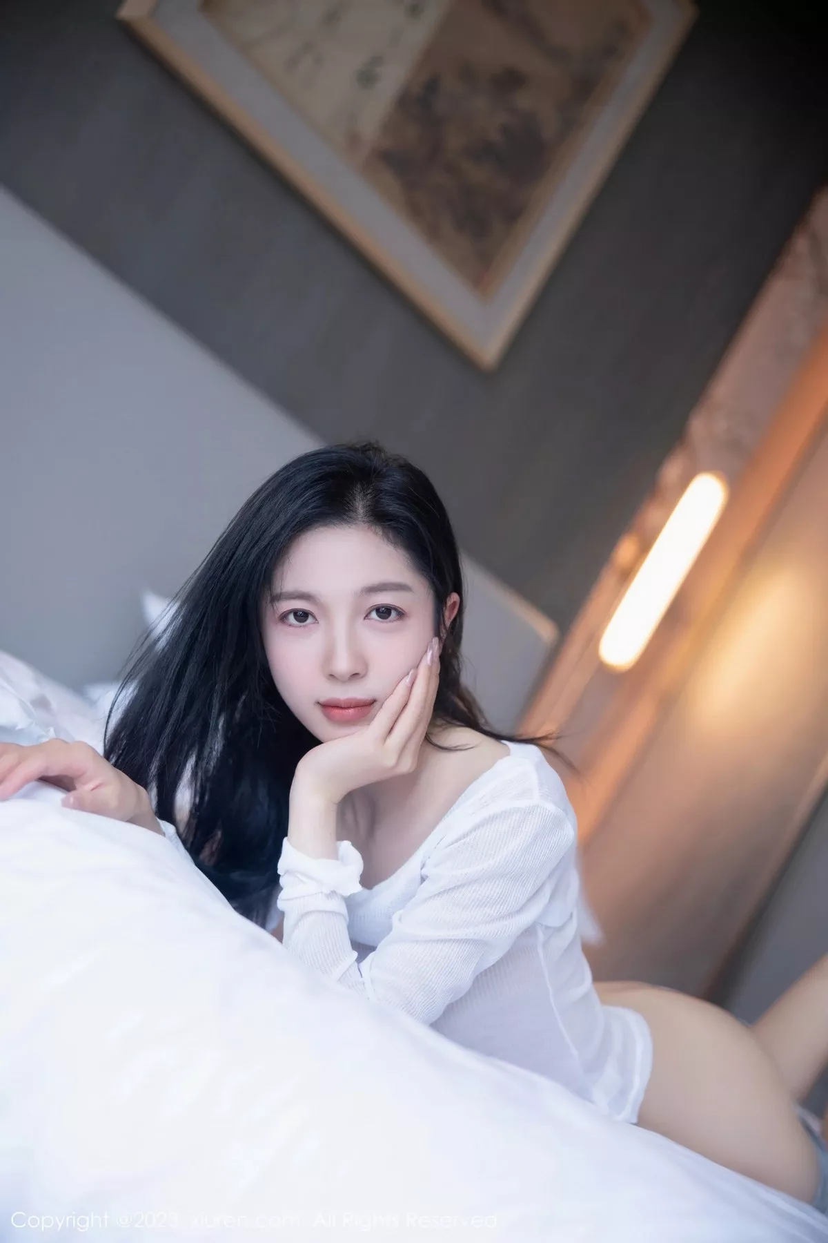 秀人集.com_[XiuRen秀人网]No.6619_模特茜茜Kimi性感白色轻透上衣配运动内裤秀曼妙身姿诱惑写真96P