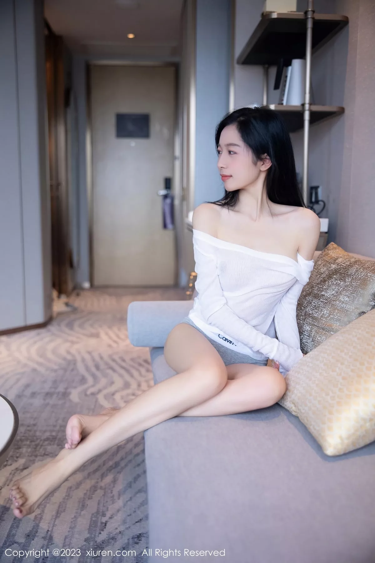 秀人集.com_[XiuRen秀人网]No.6619_模特茜茜Kimi性感白色轻透上衣配运动内裤秀曼妙身姿诱惑写真96P