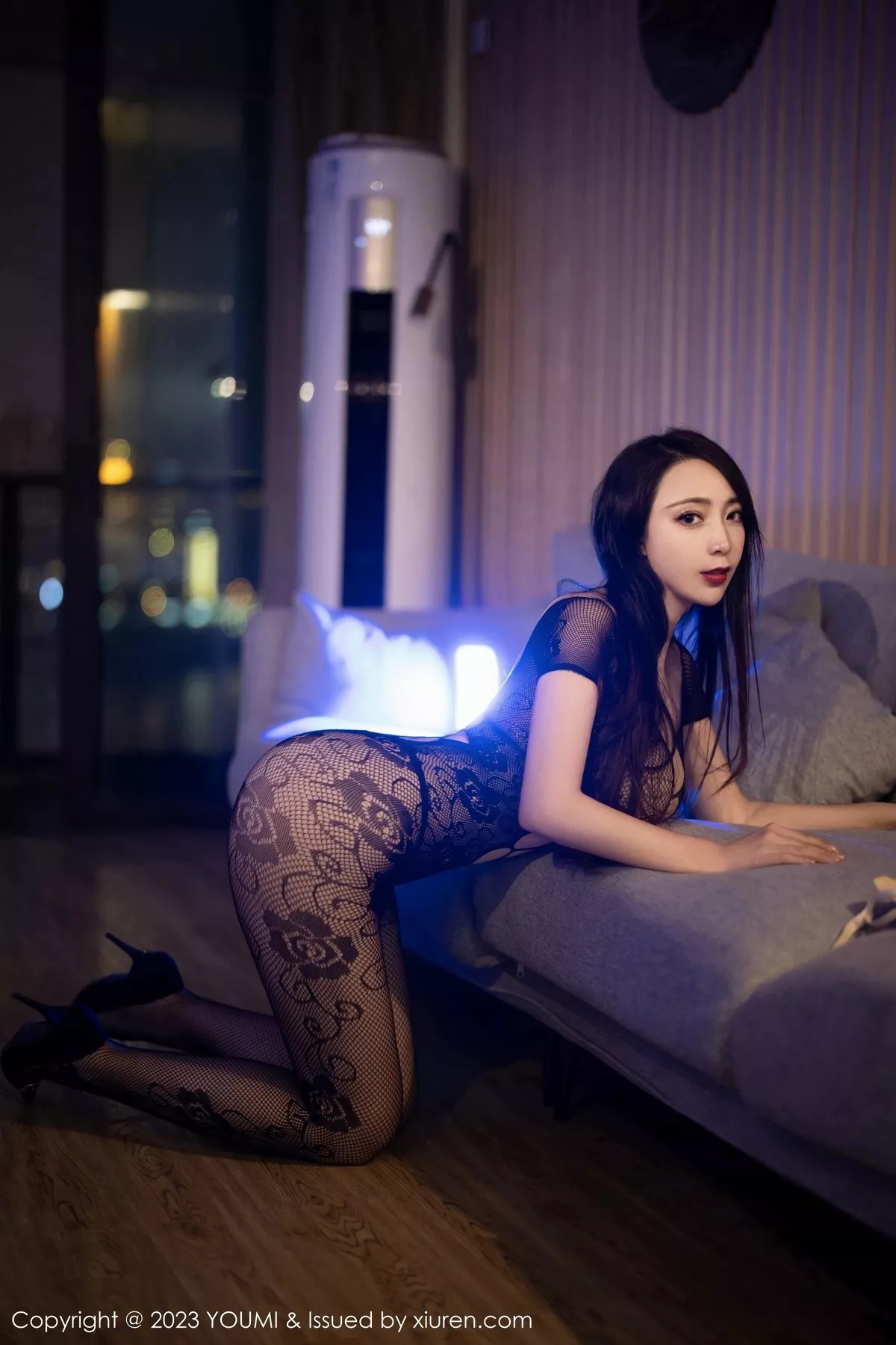 秀人集.com_[YouMi尤蜜荟]Vol.941_女神娇喘JC性感黑色轻透情趣连体网衣秀惹火身材极致诱惑写真43P