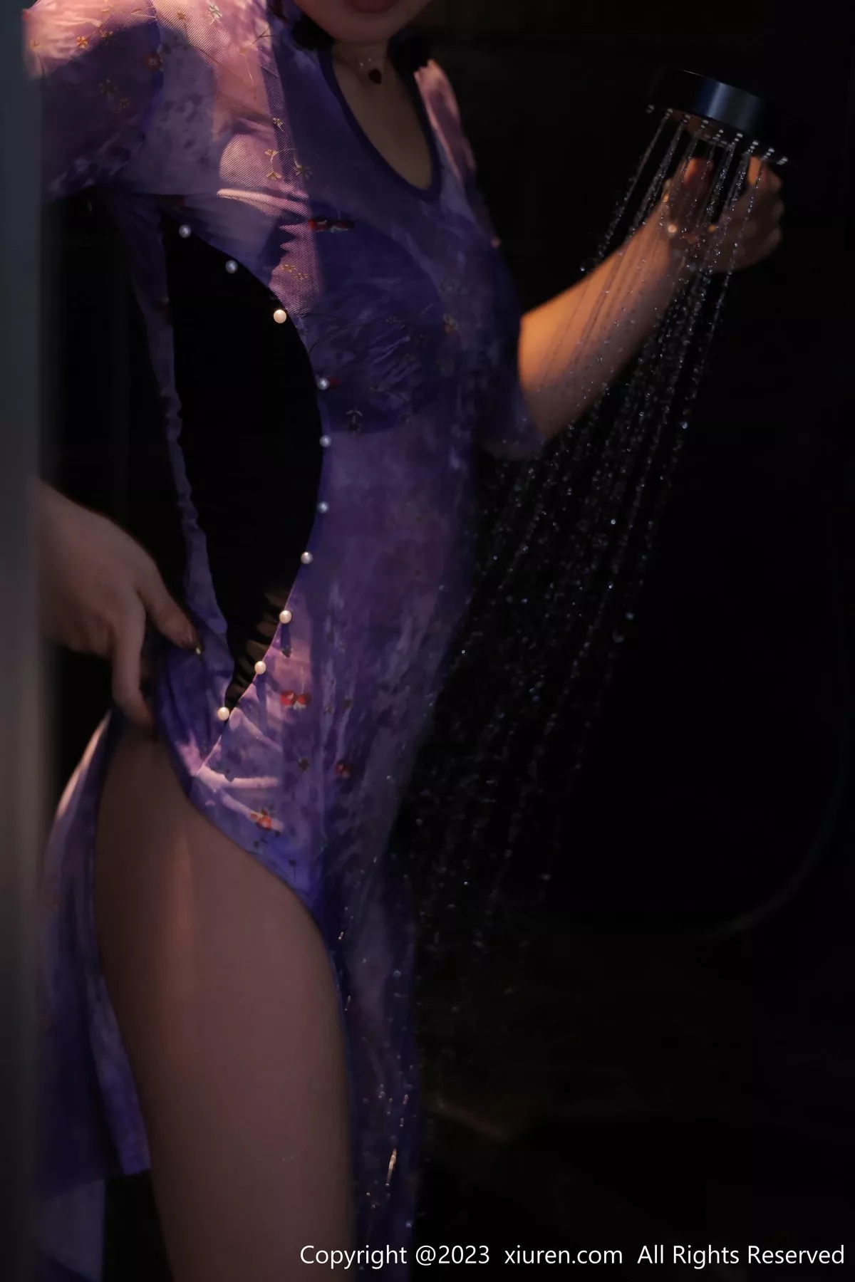 秀人集.com_[XiuRen秀人网]No.6876_模特司柠私房浴室紫色连衣长裙配超薄肉丝秀曼妙身姿诱惑写真56P