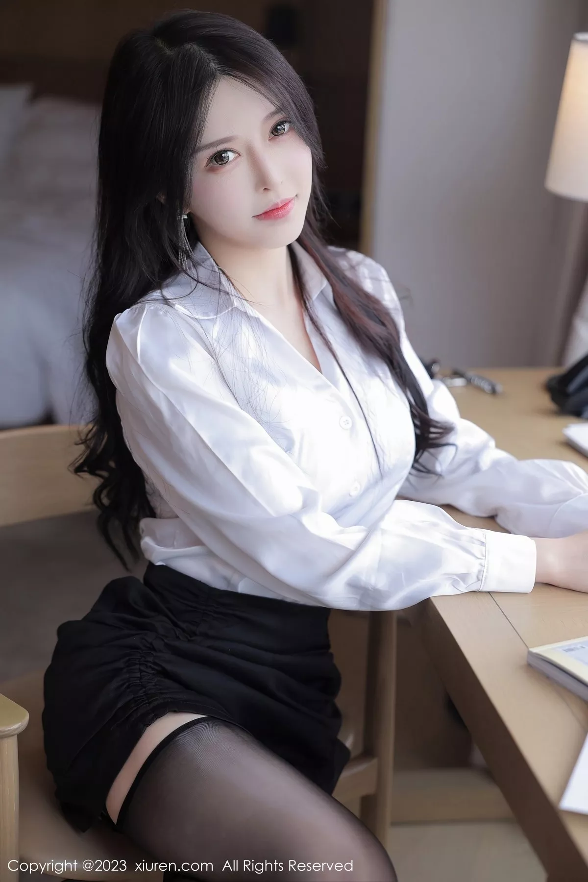 秀人集.com_[XiuRen秀人网]No.6824_模特玉兔miki性感白T配黑色短裙露黑色蕾丝内衣完美诱惑写真90P