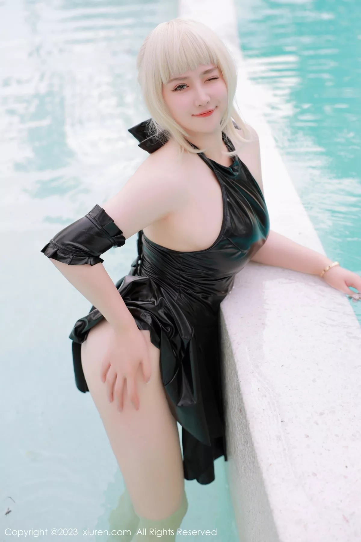 秀人集.com_[XiuRen秀人网]No.6984_模特养乐多DoDo性感黑色Cosplay装扮秀丰满身材惹火诱惑写真75P